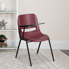 Flash Furniture Burgundy Ergonomic Shell Chair with Right Handed Flip-Up Tablet Arm-Some Assembly Required: attach tablet arm with 2 screws