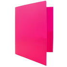 JAM Paper Plastic Heavy Duty Two Pocket Folders, Fuchsia Pink, 12 Pack (946172dg)-Paper weight: heavy duty