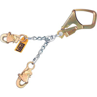 DBI Sala Chain Rebar Assembly with Snap Hooks and Swiveling Aluminum Rebar Hook-Made of twist link chain for strength and durability