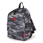 The Rolling Stones Core Collection Backpack with Signature Logo - Grey Camo-Adjustable padded shoulder straps for maximum comfort