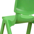 Flash Furniture Green Plastic Stackable School Chair with 10.5" Seat Height - 10 Pack-Designed to encourage proper sitting habits