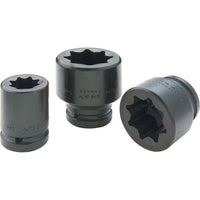 Gray Tools 1-1/8" X 3/4" Drive, 8 Point Regular Length, Impact Socket-Size: 1 1/8"