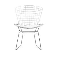 Nicer Furniture Bertoia Style Wire Side Chair - White-Dining Chair