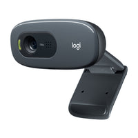 Logitech C270 HD Webcam with Noise-Reducing Mics for Video Calls - Black-Crisp HD 720p/30 fps video calls with diagonal 55 degrees field of view and auto light correction. Compatible with popular platforms including Skype and Zoom.
