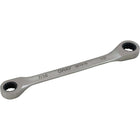 Gray Tools 11/16" X 3/4" Double Box End, Fixed Head Ratcheting Wrench, Stainless Steel Finish-Size: 11/16" x 3/4"