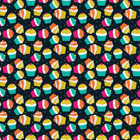 Millbrook Studios Flat Wrap, Cupcakes, 12 Pack (57052)-Each sheet is 19" x 27"