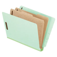 Pendaflex Pressboard End-Tab Classification Folders - Letter - Light Green - 10 Pack-Pressboard end-tab folders create a file within a file for easy storage and access