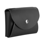 Jam PaperMD – Étui pour cartes professionnelles en cuir avec rabat arrondi, noir, paquet de 100-Dimensions : 2 1/4 haut. x 3 1/2 larg. x 3/4 prof. (po)