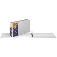 QuickFit Deluxe Heavy-Duty Spreadsheet View Binder (11x17) 2" Locking Angle D-Rings, White-Ideal for 11" x 17" spreadsheets, reports and more