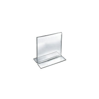 Azar Displays 5" x 5" Square Double Sided Stand Up Acrylic Sign Holder, 10 Pack (152728)-Perfect for tabletop displays, restaurant table displays and hotel concierge desks