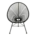 Plata Import Acapulco Chair, Black (WR-1350-BL)-Accent Chair
