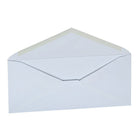 Staples #10 Envelopes with Gummed Flaps - 4-1/8" x 9-1/2" - White - 500 Pack-Traditional pointed flap with diagonal seam