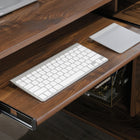 Sauder 59"W Clifford Place L-Desk - Grand Walnut-Finished on all sides for versatile placement anywhere in your home