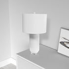 Dainolite Goliath Transitional Ceramic Oversized Table Lamp - 1 Light - White Finish-Ceramic