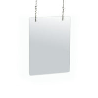 Azar Displays Acrylic Hanging Cashier Shield - 18"W x 24"H - Clear - 2 Pack-Protective Barrier