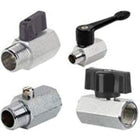 Mini Brass Ball Valves, THZ643, Brass, 6 Pack-Brass