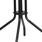 Flash Furniture 23.75" Round Tempered Glass Metal Table-Top Size: 23.75" Round