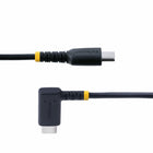 StarTech USB-C to Angled USB-C 60W Charging Cable - 6ft - Black-Right Angle to Straight connector style