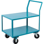Kleton Heavy-Duty Low Profile Shop Carts, Capacity: 2400 Lbs. Overall Depth: 48", 6" Polyurethane Casters-No. of Shelves: 2