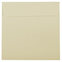 JAM Paper 8.5 x 8.5 Square Envelopes, Strathmore Ivory Wove, 100 Pack (191284g)-Ivory