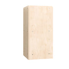 Flash Furniture Bright Beginnings Commercial Grade 2 Tier Wooden Classroom Corner Storage Unit with Rounded Front Edges -Natural-Rounded Edges Prevent Abrasions from Accidental Contact