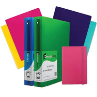 JAM Paper Back To School Assortments, Pink Classwork Pack, 4 Heavy Duty Folders, 2 1.5" Binders, 1 Journal, 7 Pack-Heavy Duty 1.5 in Classwork Assortment Pack - Pink