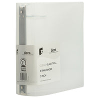 JAM Paper Plastic 3 Ring Binders, 3 Inch, Clear, 108/Pack (821T3CLB)-Size: 3"
