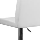 Flash Furniture Contemporary Vinyl Adjustable Height Barstools with Chrome Base - White - 2 Pack-Height Adjustable Seat with Gas Lift