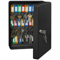 Staples Steel Key Box - 0.17 Cu. Ft.-Solid black steel construction with a key lock mechanism