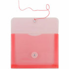 JAM Paper - Enveloppes en plastique avec fermeture à bouton et lien à nouer Livret d'index - 5.5" x 7.5" - Rose - Paquet de 12-Quantité : 12 par paquet