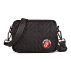 The Rolling Stones - Collection Iconic - Sac bandoulière en nylon matelassé avec bandoulière réglable - Noir-Sac bandoulière