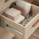 Sauder 94"W Whitaker Point L-Desk - Natural Maple-   File drawer holds letter or legal-size hanging files