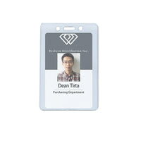 Beslayn Heavy Duty Vinyl Top Load Name Badge Holder,Vertical 3" x 4", Clear, 50 Pack-Flexible clear heavyweight vinyl for everyday use