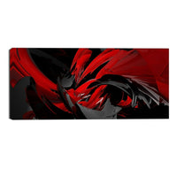 Designart Red and Grey Mixer Contemporary Canvas Art, (PT3049-32-16)-Print