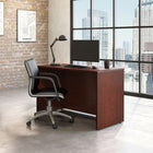 Sauder 47"W Affirm Desk - Classic Cherry- Melamine top surface is heat, stain, and scratch-resistant