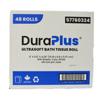 DuraPlus 2-Ply Bathroom Tissue - White - 500 Sheets - 48 Pack-The product has dimensions of 4" x 3.5" x 4.38"