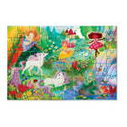 Crocodile Creek Magical Friends Holographic Puzzle - 60 Pieces-Beautifully illustrated artwork on both puzzle and shaped storage box.
