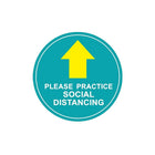 Futech 8" Diameter Floor application Decal for Promoting Social Distancing-Adhesive Floor Sticker
