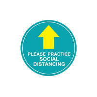 Futech 8" Diameter Floor application Decal for Promoting Social Distancing-Adhesive Floor Sticker