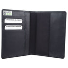 Bugatti Fine Milled Nappa Leather Passport Holder with Identity Block, Black-Fully integrated identity block™ protection