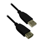 USB 2.0 AA Ext M/F, 15ft, Black, (6542)-Allows for speeds of up to 480 Mbps