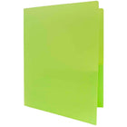 JAM Paper Plastic Heavy Duty Two Pocket Folders, Lime Green, 12 Pack (383Hlidg)-Paper weight: heavy duty