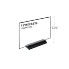 Azar Acrylic Frame Sign Holder On Weighted Black Base, 11" x 8.5", 2 Pack (108804)-Clear Acrylic