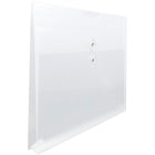 Jam Paper Enveloppes pour livrets en plastique avec fermeture à bouton et ficelle, 12 x 18 po, transparent, paq./12-Ouverture : livret