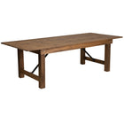 Flash Furniture - Table de ferme rectangulaire pliante de la série HERCULES, de 8 pi x 40 po, ancienne et rustique en pin massif-Dessus de planche