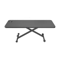 ShoppingAll Height Adjustable Sit-Stand Compact Portable Tabletop - Black-Dimensions: Desktop measures 70cm x 30 cm (27.5” x 11.8”)