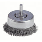 Crimped Wire Cup Brushes With 1/4" Shank, Light Duty, Trim Length", 1/2, Bx595, 3 Pack-STAINLESS