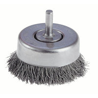 Crimped Wire Cup Brushes With 1/4" Shank, Light Duty, Trim Length", 1/2, Bx595, 3 Pack-STAINLESS