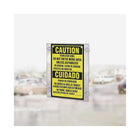 Azar Displays 14" x 8.5" Acrylic Sign Holder with Suction Cups, Clear, 2 Pack (106606)-For best results, apply to a clean, non-porous surface