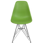 Flash Furniture Elon Series Green Plastic Chair with Chrome Base-Accent Side Chair